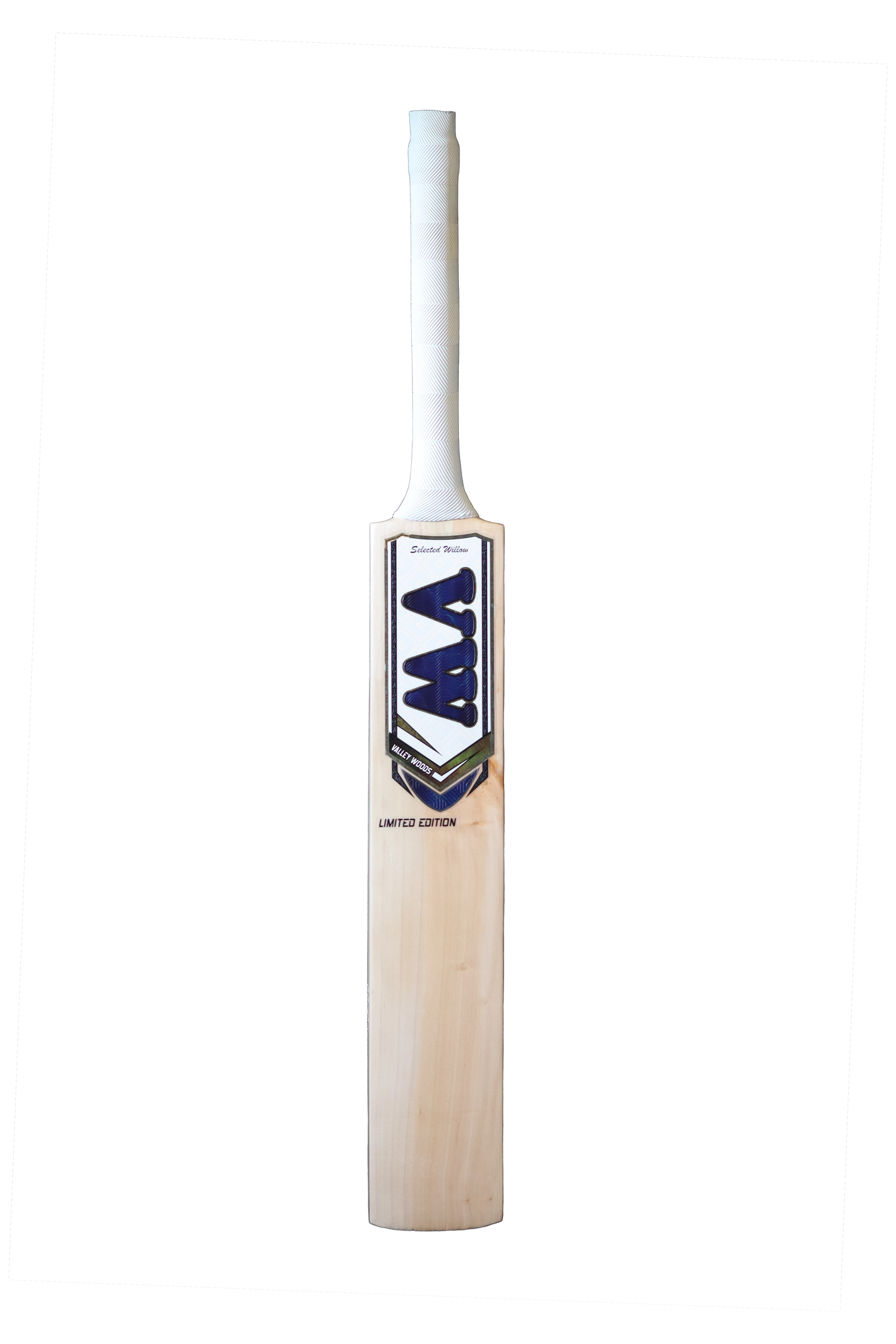 front face of kashmir willow pro leather bat, premium material