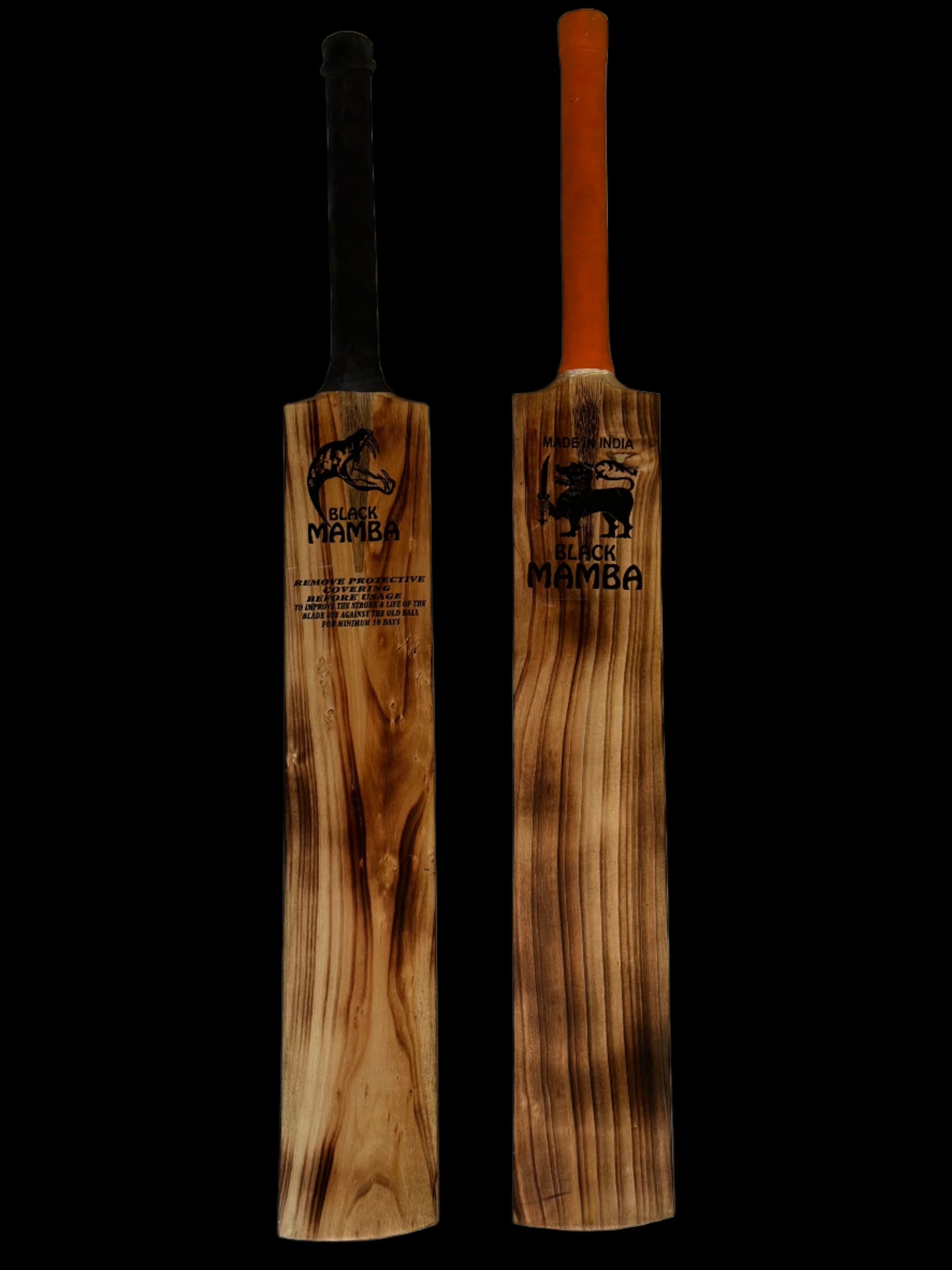 black mamba Kashmir willow cricket bat for hard tennis  front face