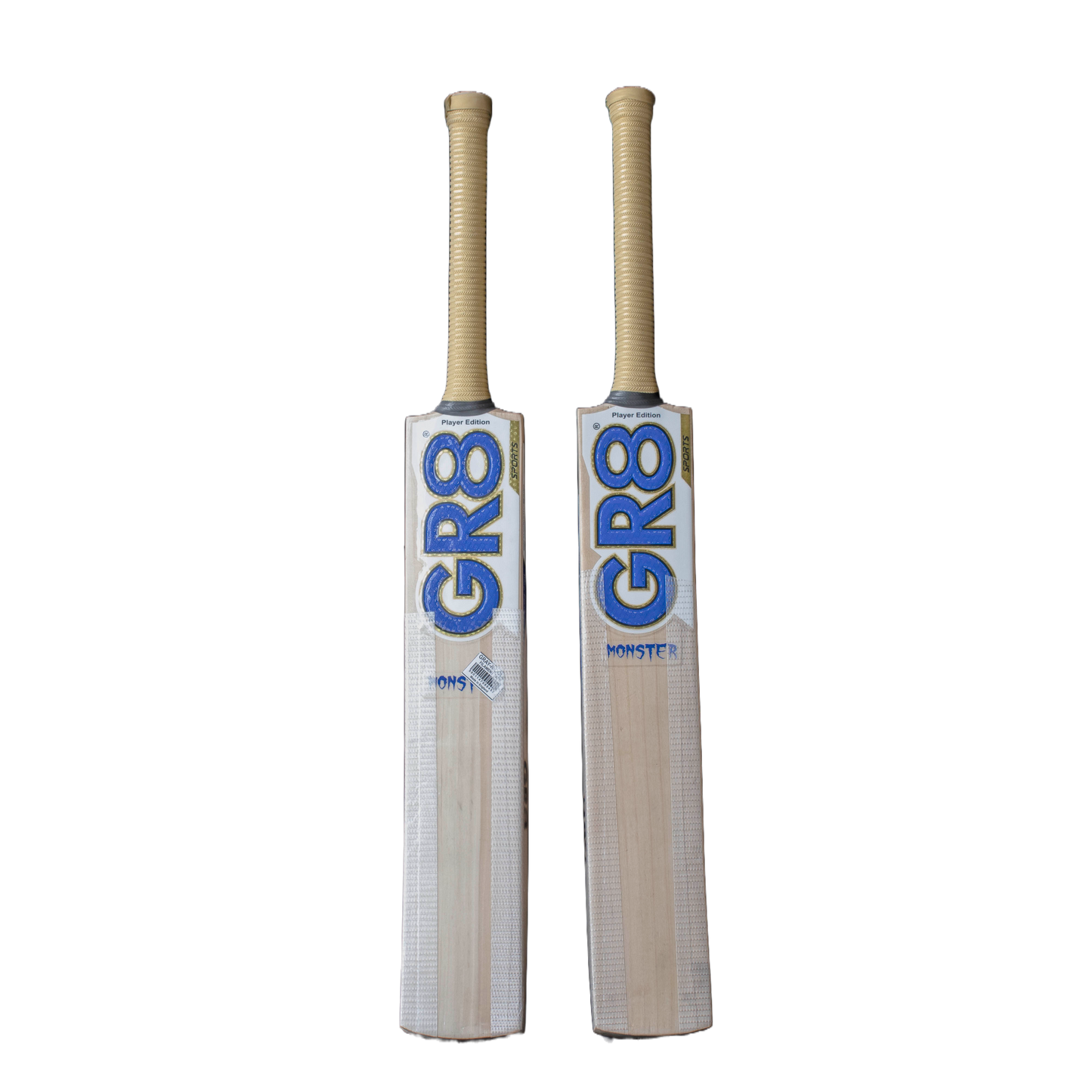 sports cricket bat for player edition front face with visible grains