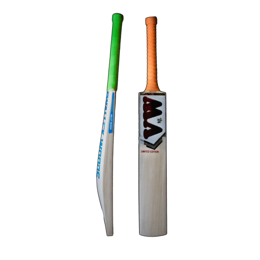 side edge of kashmir willow pro leather bat, premium material from valley woods