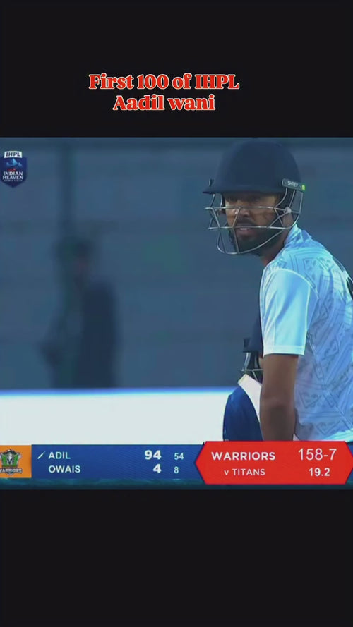 First 100 of IHPL by Aadil wani using KIS bat players special